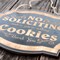 No Soliciting Unless You're Selling Cookies - Black Door Sign 6x9